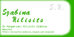 szabina milisits business card